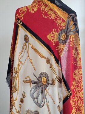 The Art of The Scarf the Rack Equestrian of Italy” 100% Polyester